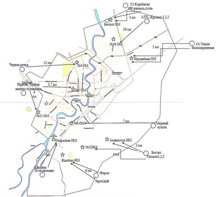 Спутниковая карта атырау